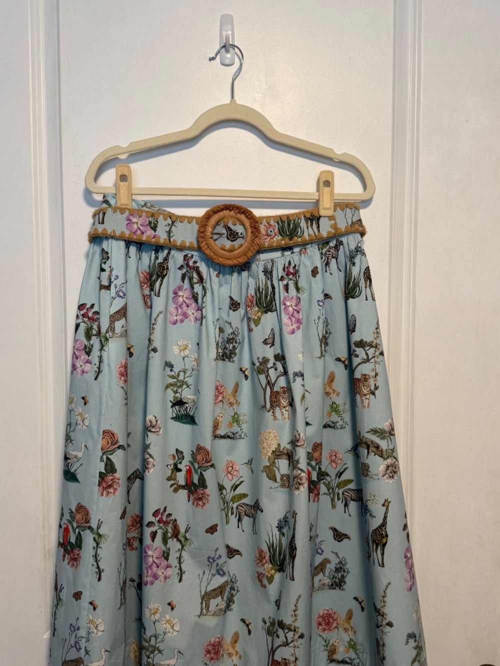 Antonio Melani Kip Bay Jungle Print with Belt Midi Skirt Size 14 - Picture 2 of 14